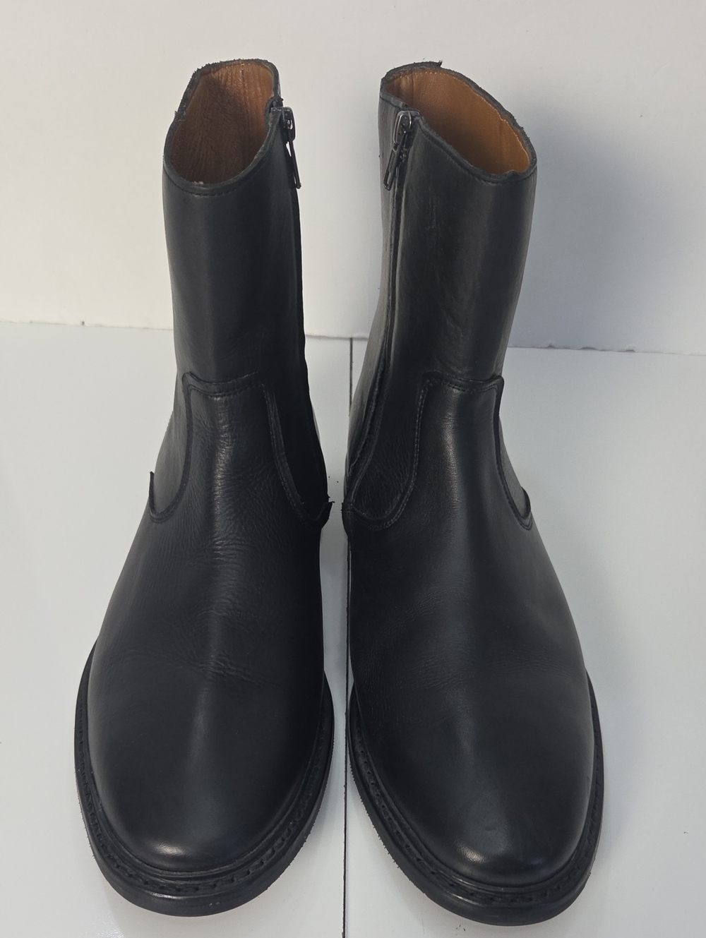 Frye Paul Inside Zip Black Leather Men's Ankle Boots